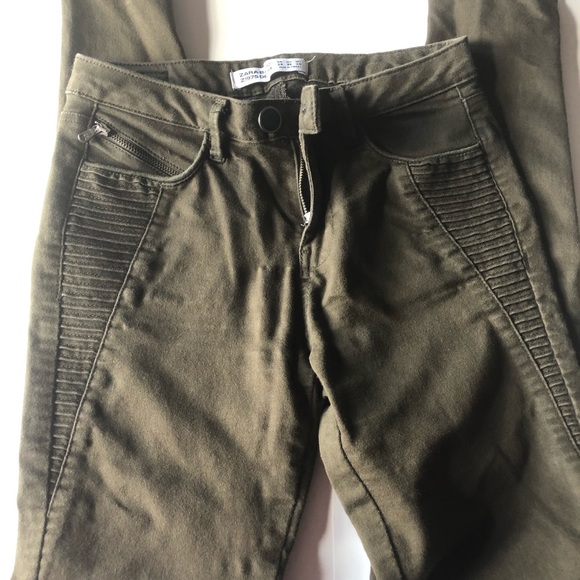 Final Price🌹Green Olive Zara Basic Pants. - Picture 1 of 5